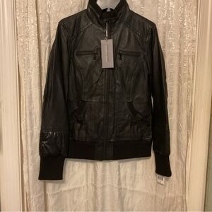 Marc Jacobs Andrew Marc Nicki Leather Bomber Jacket Size Small NWT Never Worn
